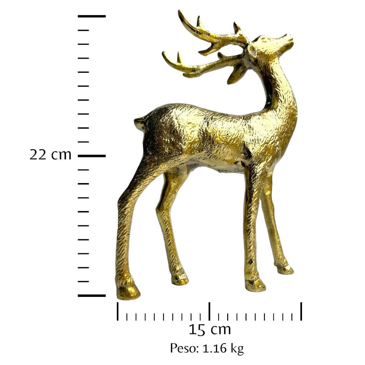 Danza del crepúsculo - venado de bronce 22 cm