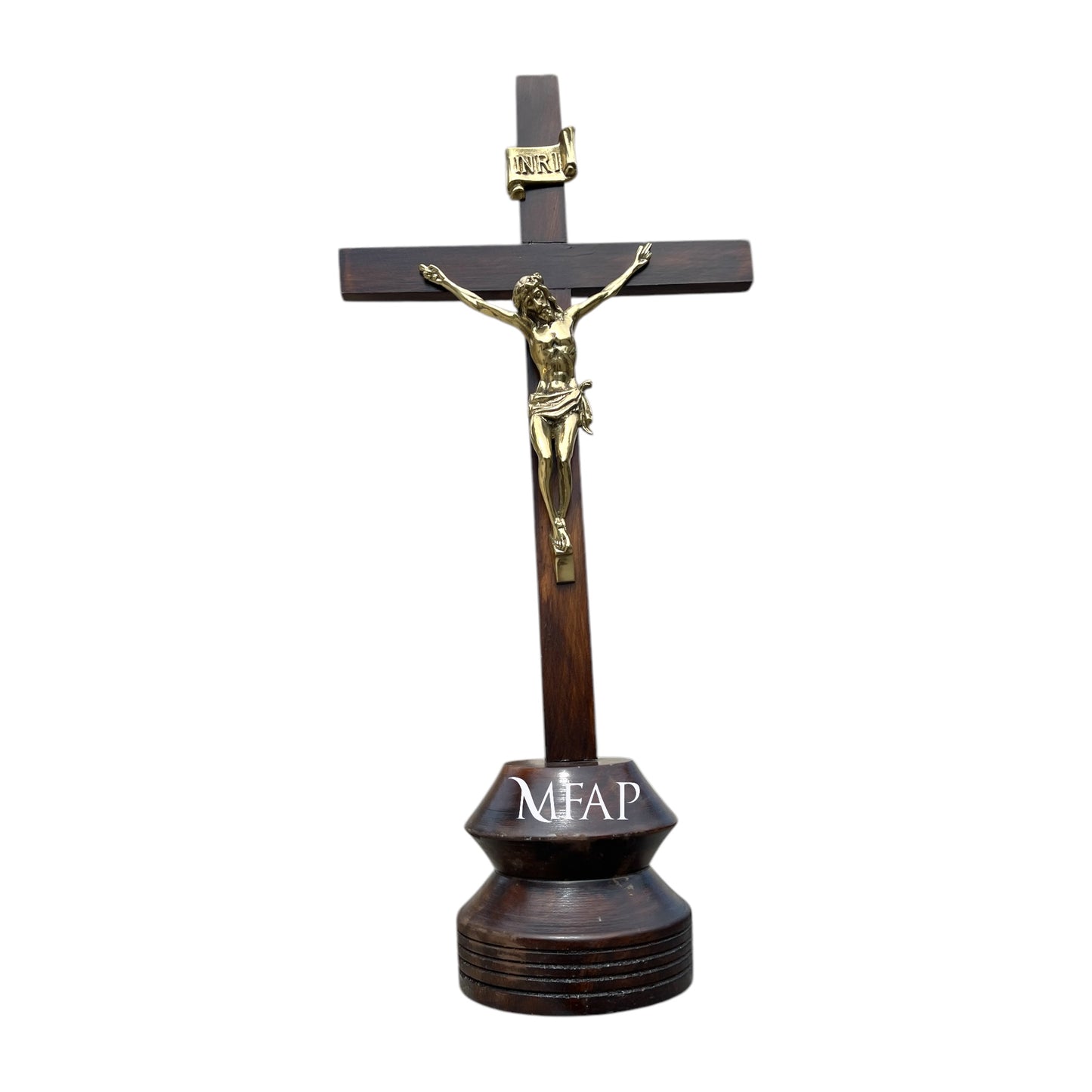 Cruz de madera con bronce fundido 70 cm - Crux vitae
