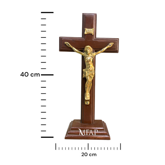 Cruz madera con bronce fundido 40 cm - Corpus sacrum