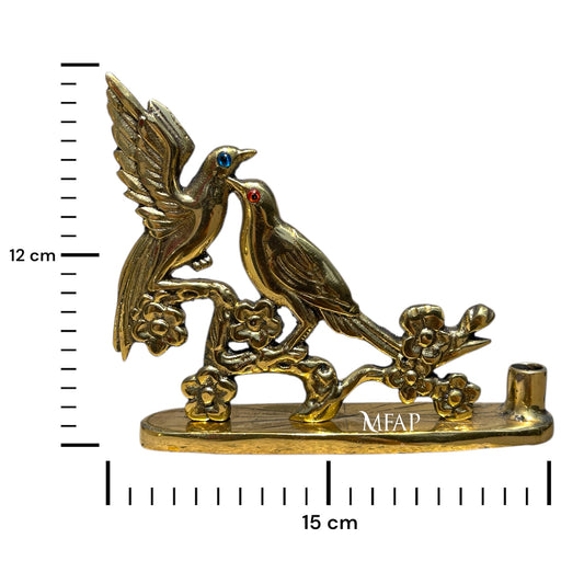 Susurro de aves en bronce fundido 12 cm