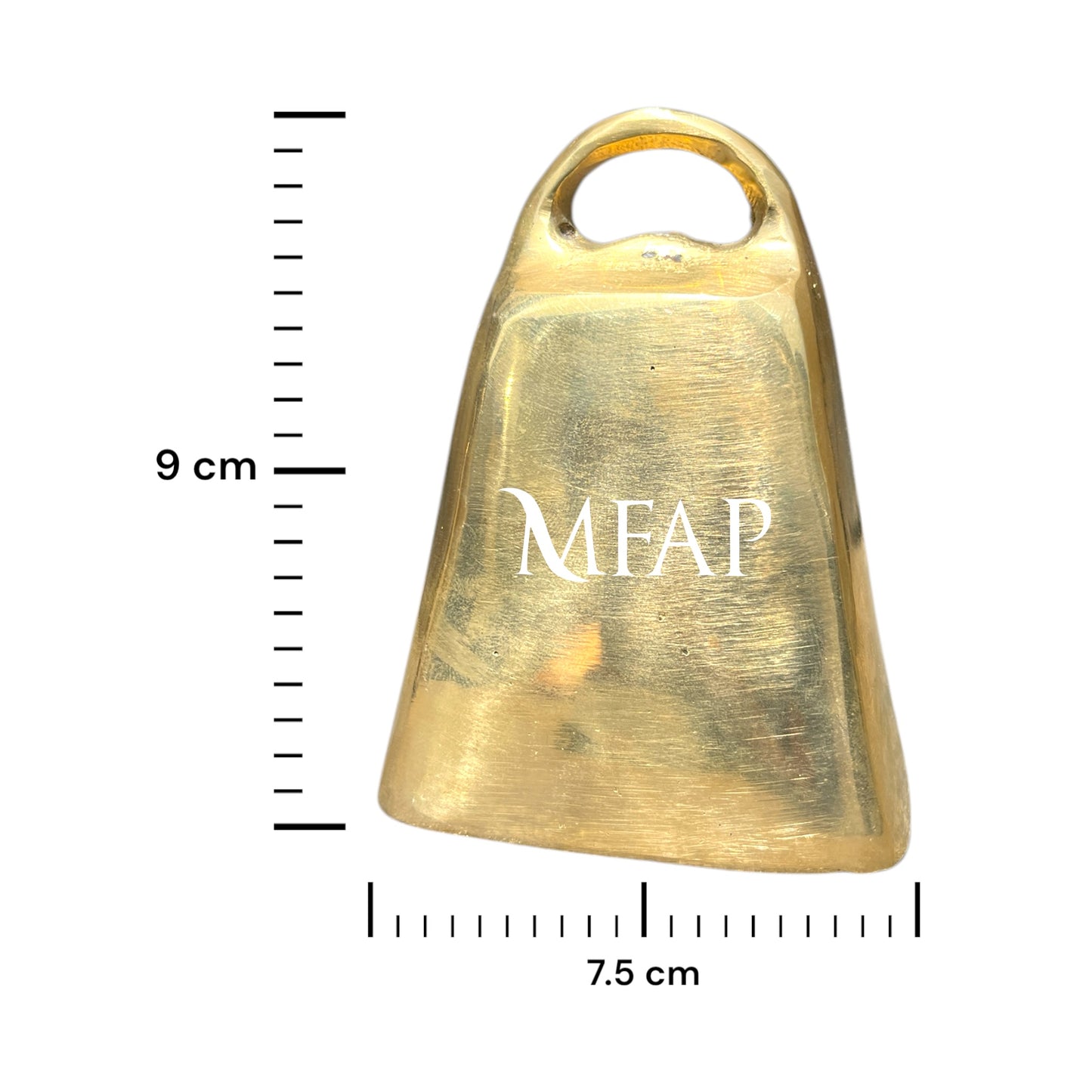 Cencerro en bronce fundido mediano 9 cm - Percusión del Valle