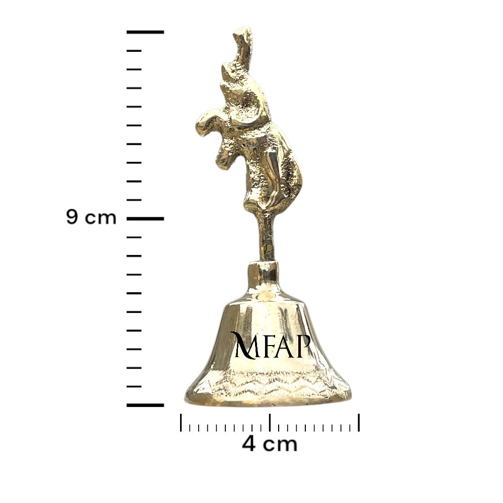 Campana en bronce fundido 9 cm - Elefante
