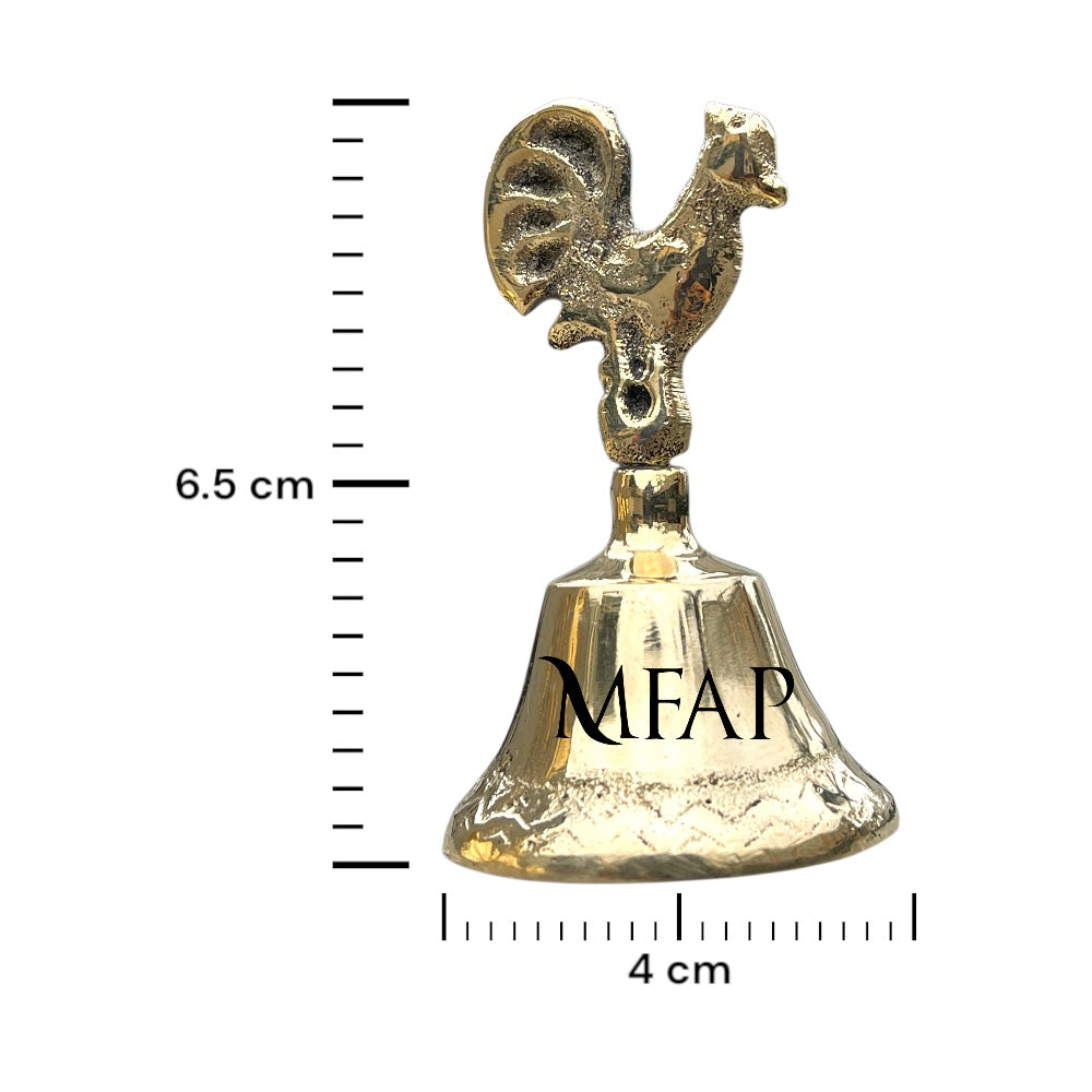 Campana en bronce fundido 6.5 cm - Gallo