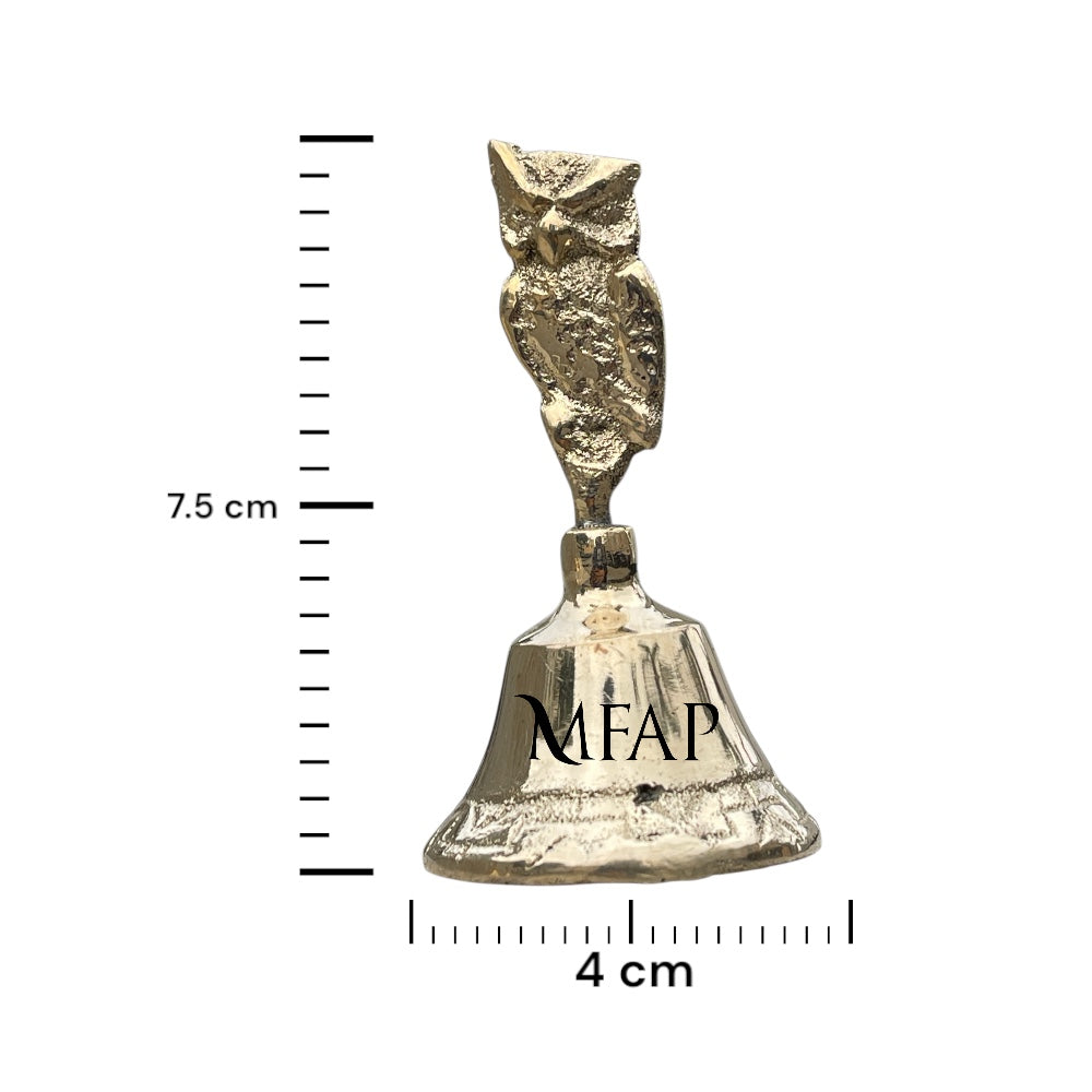 Campana en bronce fundido 7.5 cm - Buho