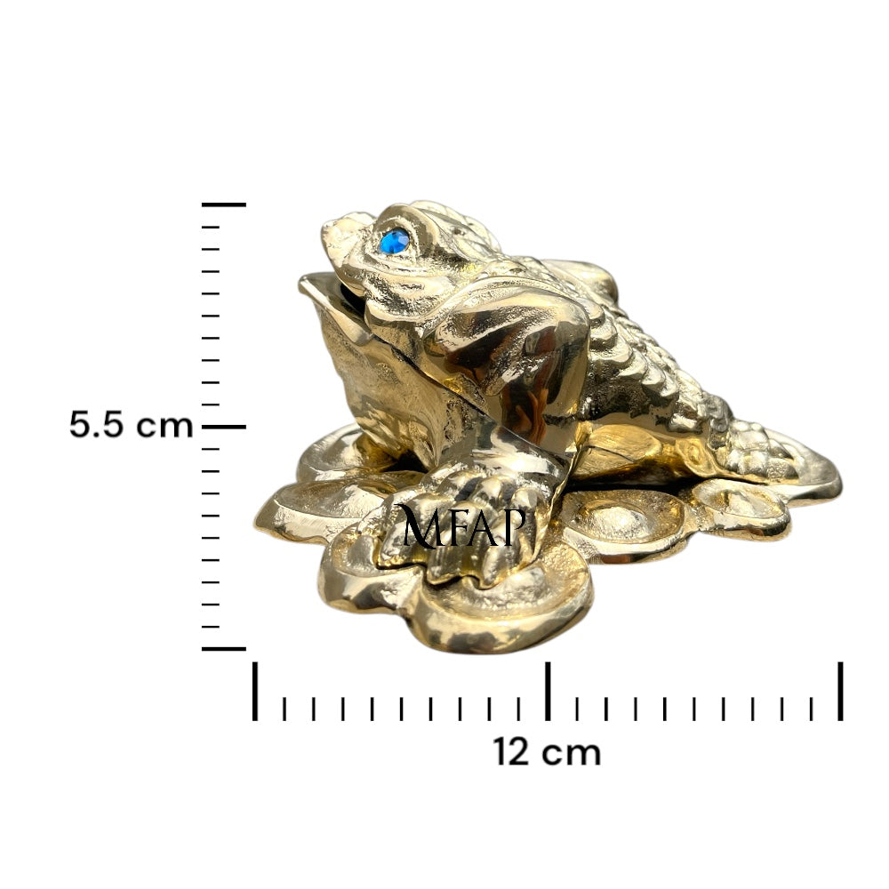 Sapo de la fortuna de bronce fundido 5.5 cm