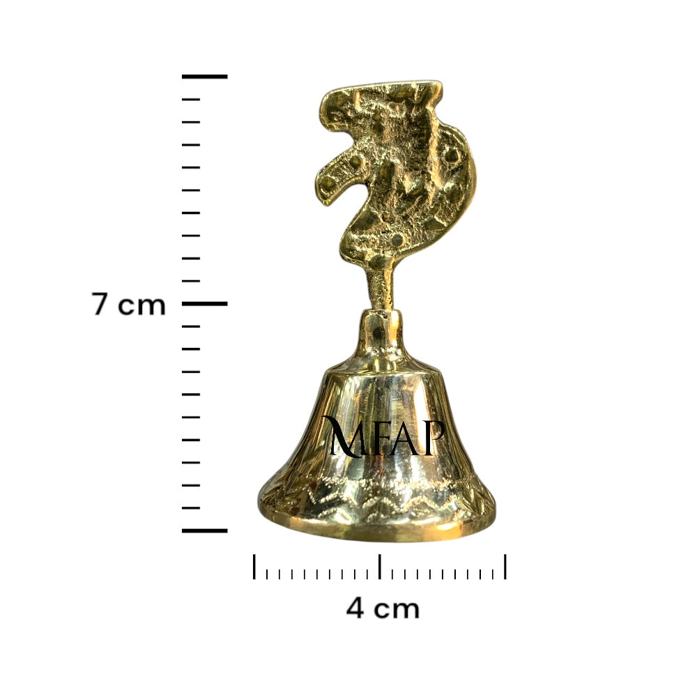 Campana en bronce fundido 7 cm - Caballito