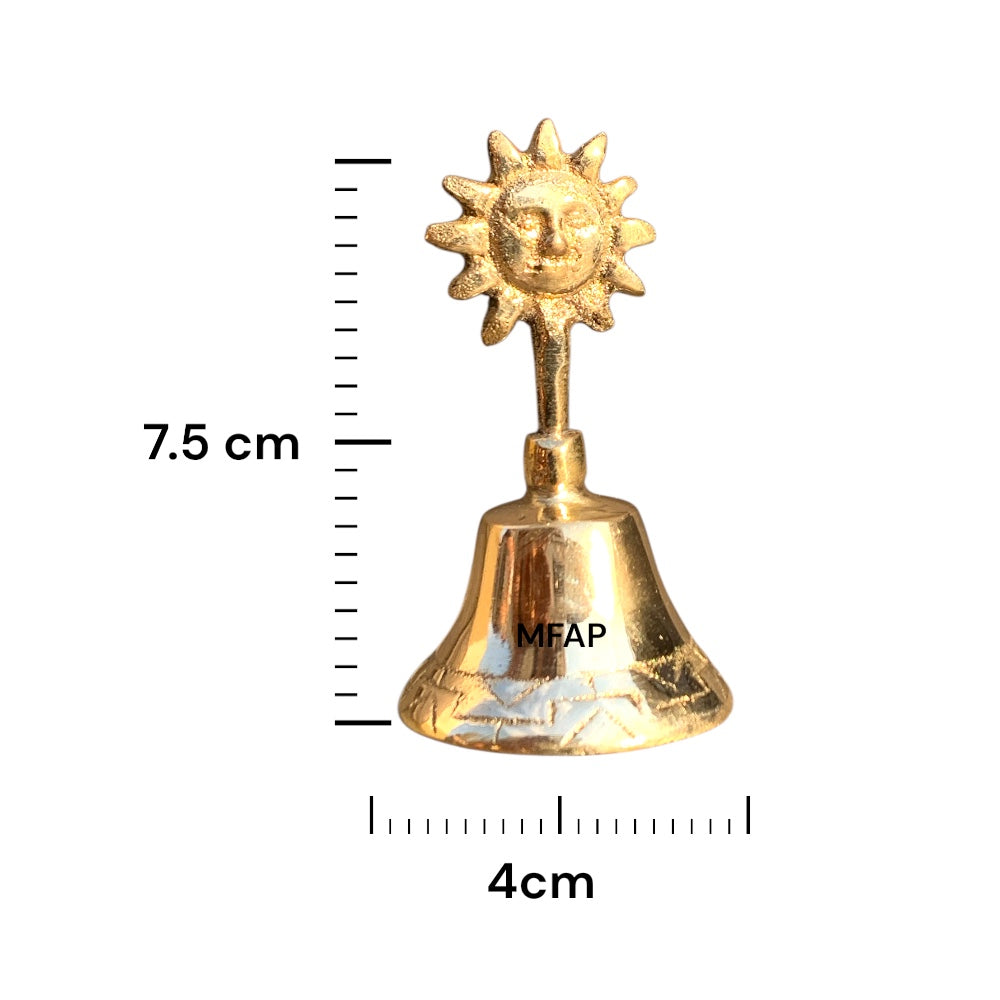 Campana sol en bronce fundido 8 cm