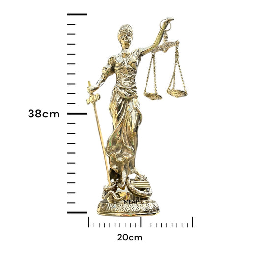 Dama de la justicia 38 cm en bronce fundido - Guardiana de la equidad DMGJ38