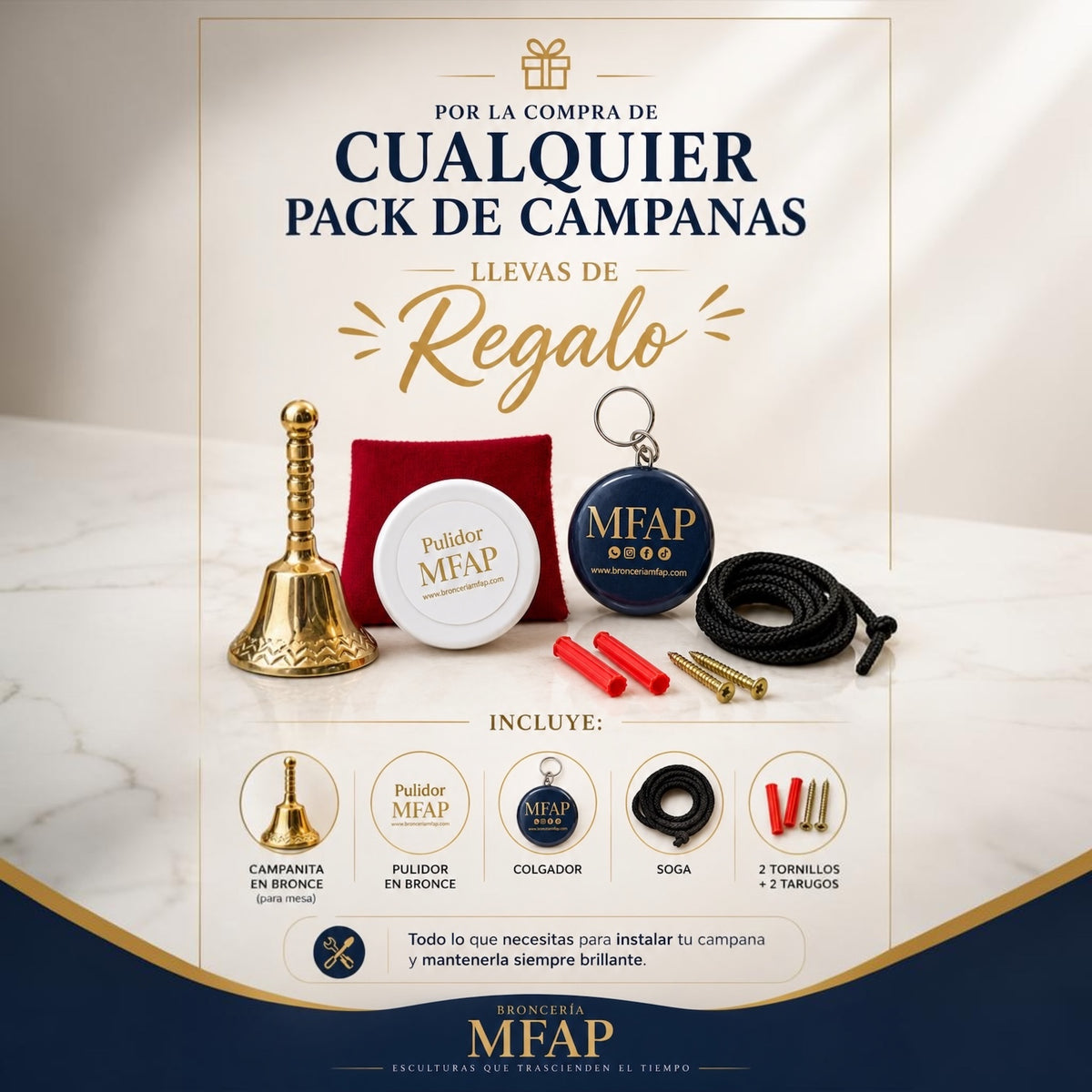 Pack Poseidón campana más colgador 20 cm / PCBP20