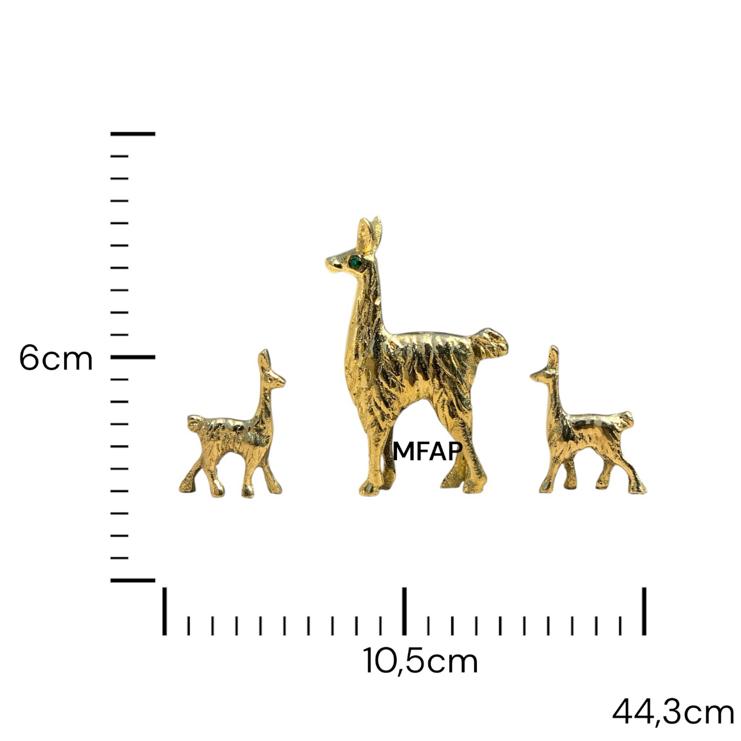 Llamas Miniatura en bronce | Mamá e hijos