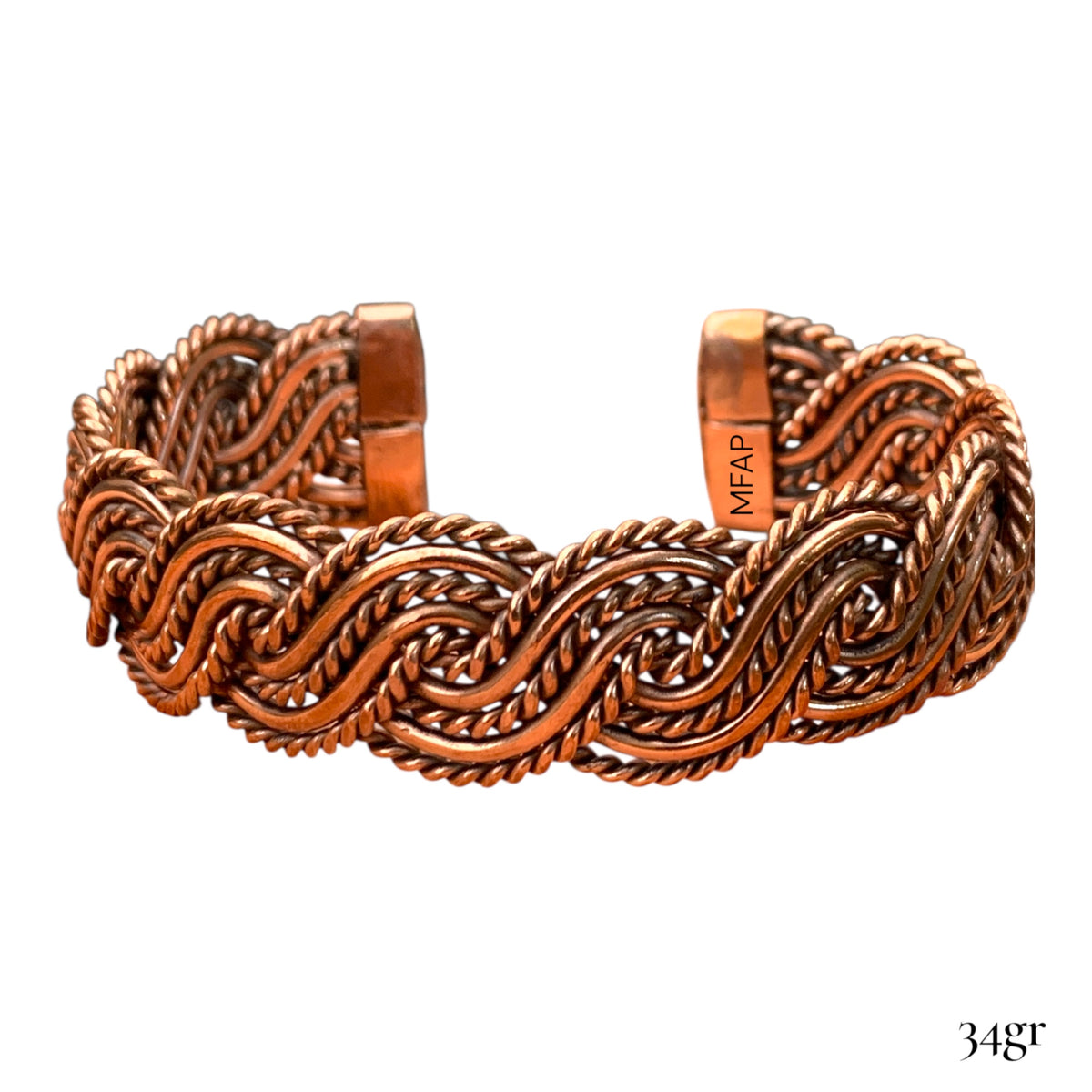 Dinastía | Brazalete de Cobre Trenzado