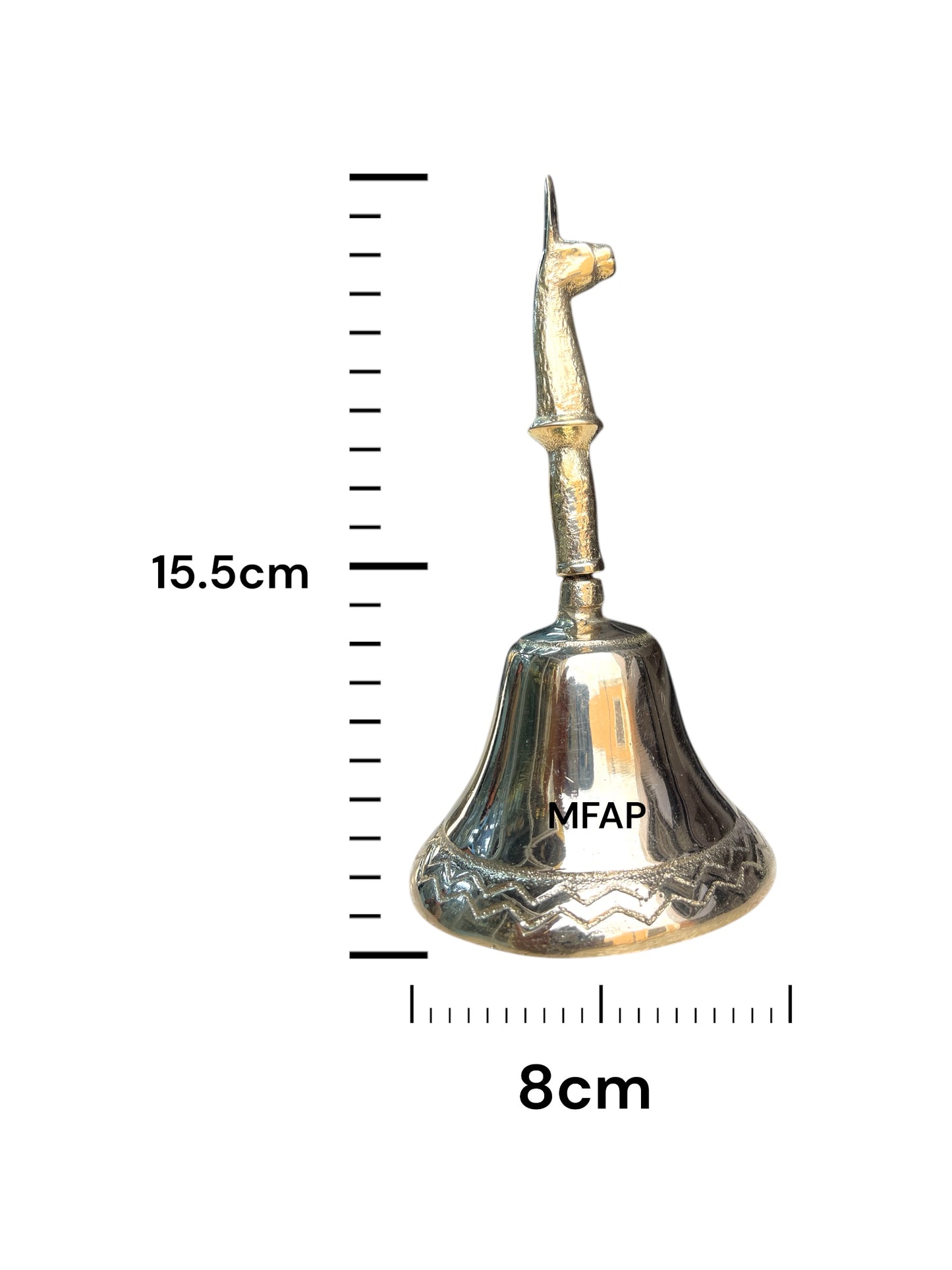 Campana de mesa llama 15,5 cm aprox