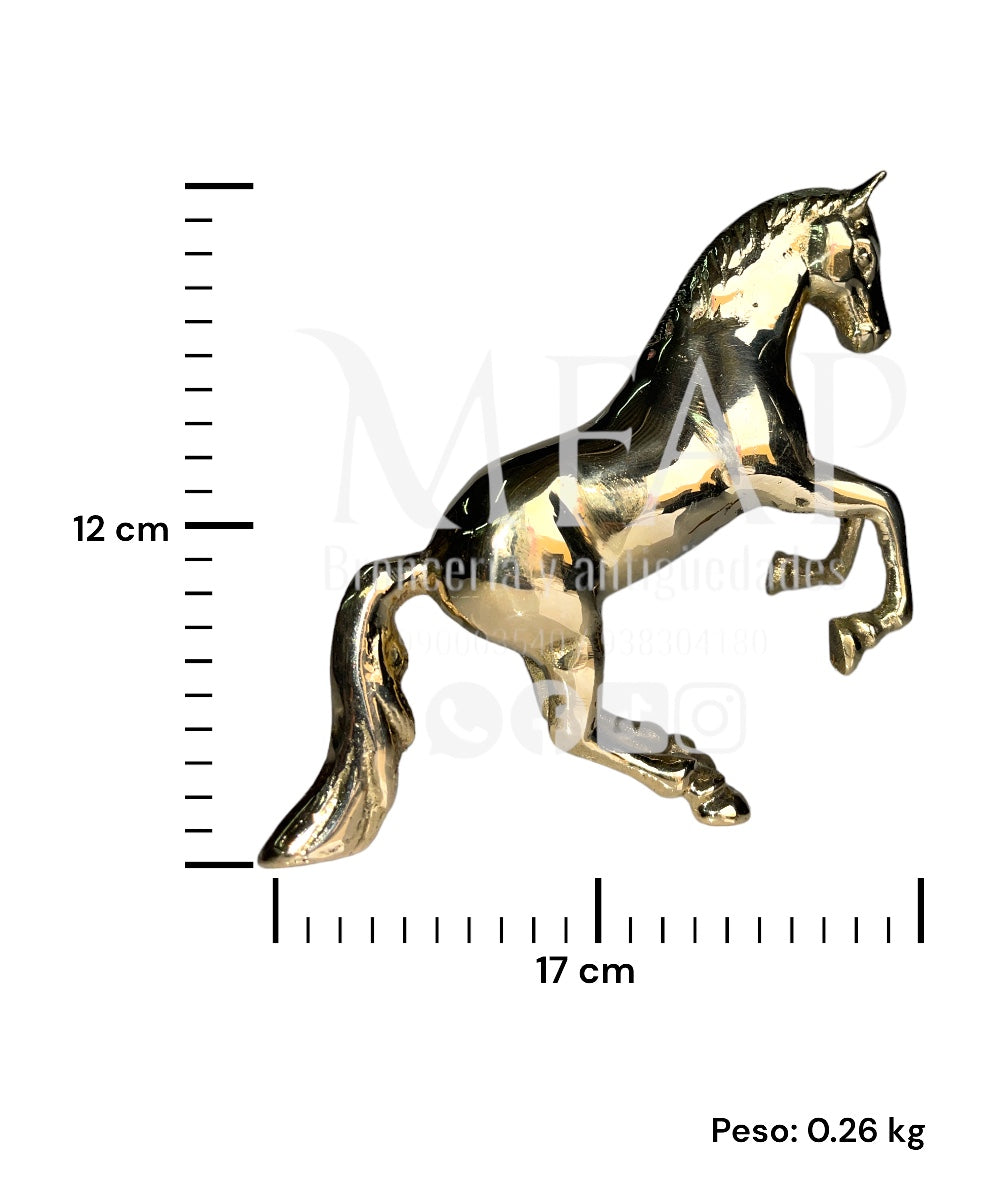 Caballo de bronce fundido 12 cm - Relincho de oro