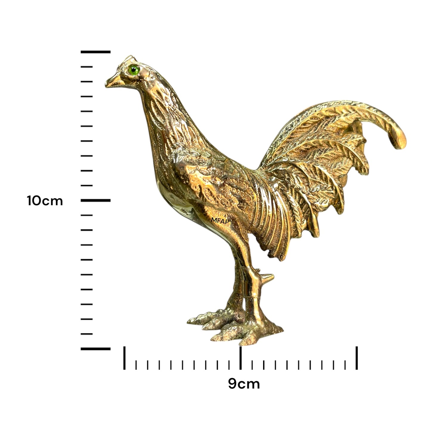 Gallo bronce fundido 10cm