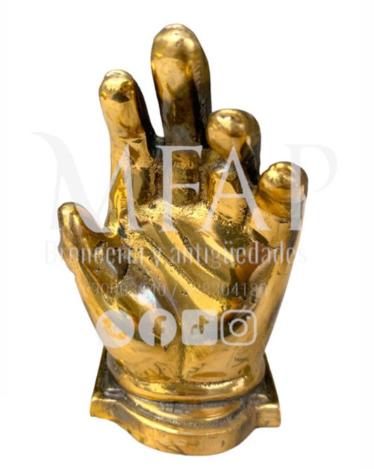Eterna caricia - mano en bronce 9 cm