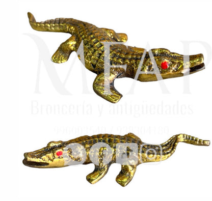 Cocodrilo de bronce 6 cm