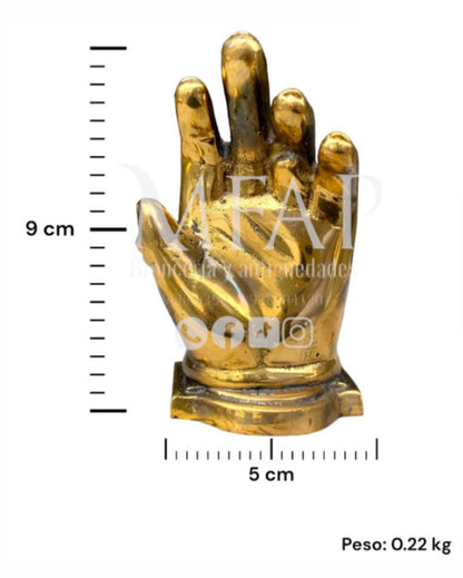 Mano en bronce fundido 9 cm - Eterna caricia