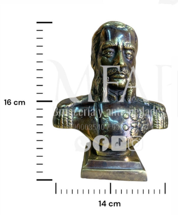 Andrés Avelino Cáceres - busto en bronce 16 cm