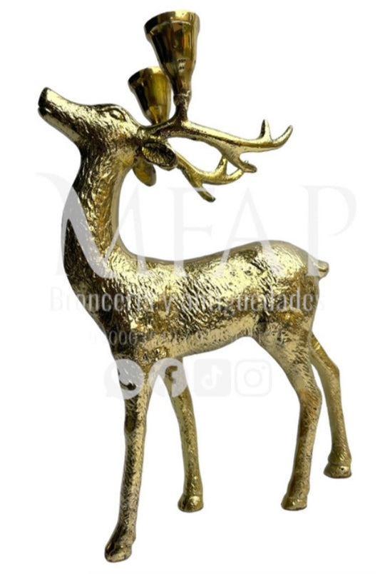 Nobleza en movimiento - venado de bronce 25 cm