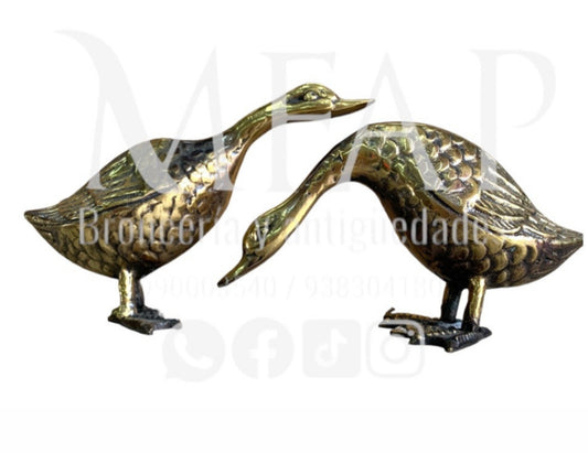 Guardianes del estanque - ganzos de bronce 10 cm