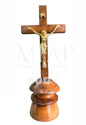 Cruz madera con bronce fundido 26 cm - Eterna salvación