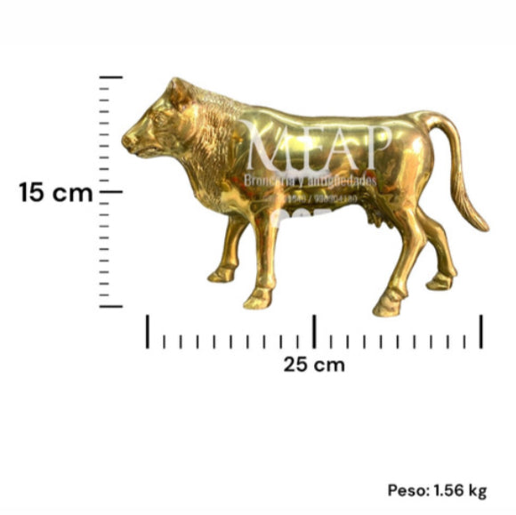 Vaca de bronce fundido 15 cm