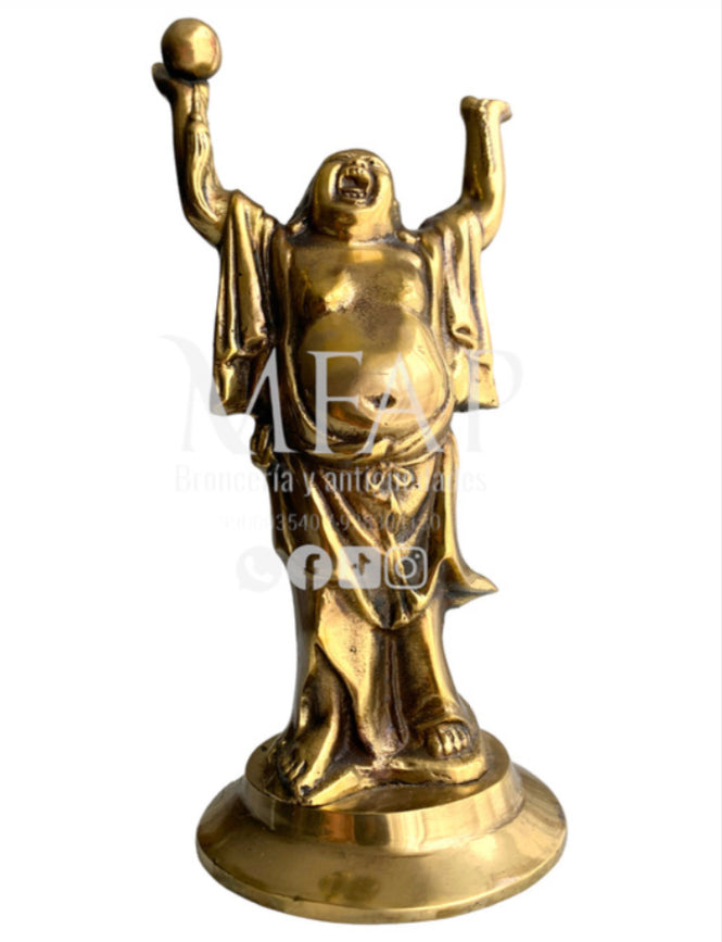 Buda en bronce fundido 20 cm - Estrella de la sabiduría