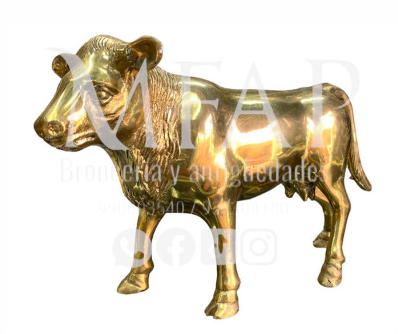 Vaca de bronce fundido 15 cm