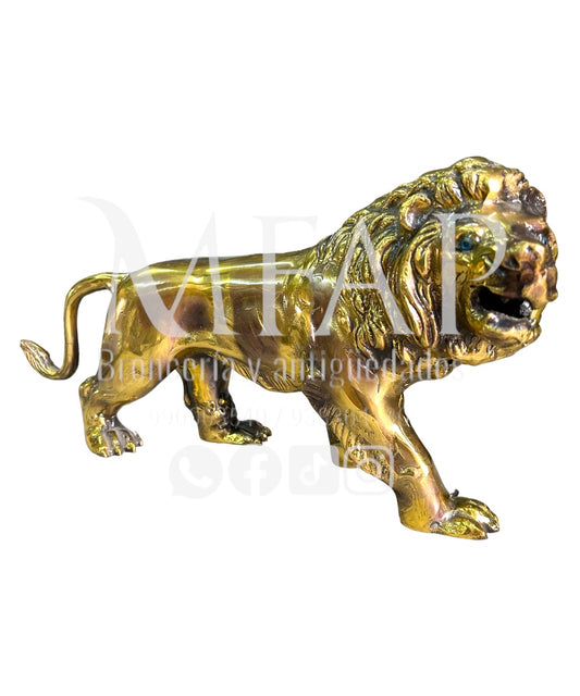 León de bronce fundido 15 cm - Emperador del desierto