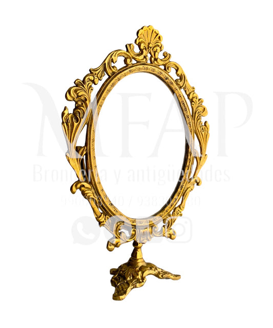 Espejo grande con marco en bronce fundido 37 cm - Refleja tu estilo