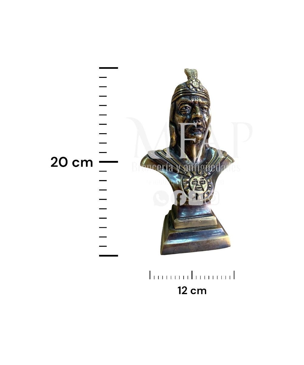Inca Pachacutec - busto en bronce 20 cm