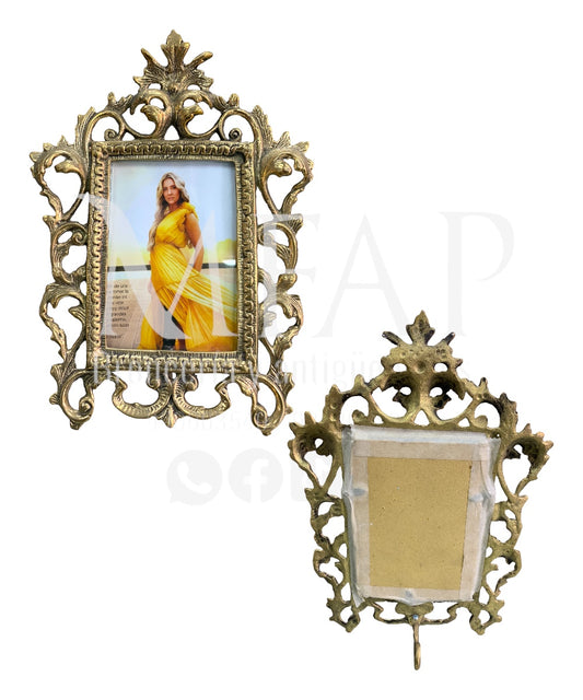 Porta retrato grande en bronce fundido 27 cm - Elegancia dorada