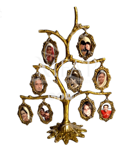 Árbol genealogico de 9 fotos en bronce fundido 22 cm - Árbol de las generaciones