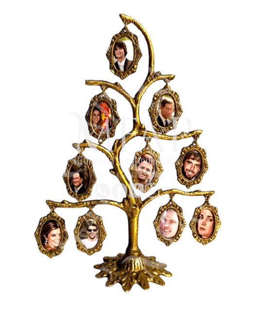 Árbol genealogico de 10 fotos en bronce fundido 25 cm - Ramos del pasado