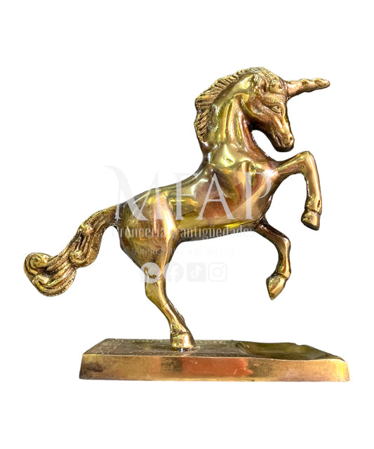 unicornio de bronce 15 cm
