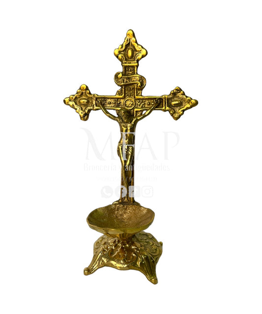 Crucifijo en bronce fundido 20 cm - Fe eterna