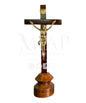 Cruz madera con bronce fundido 43 cm - Paz de cristo