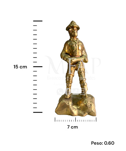 Minero en bronce fundido 15 cm - Vida de la mina