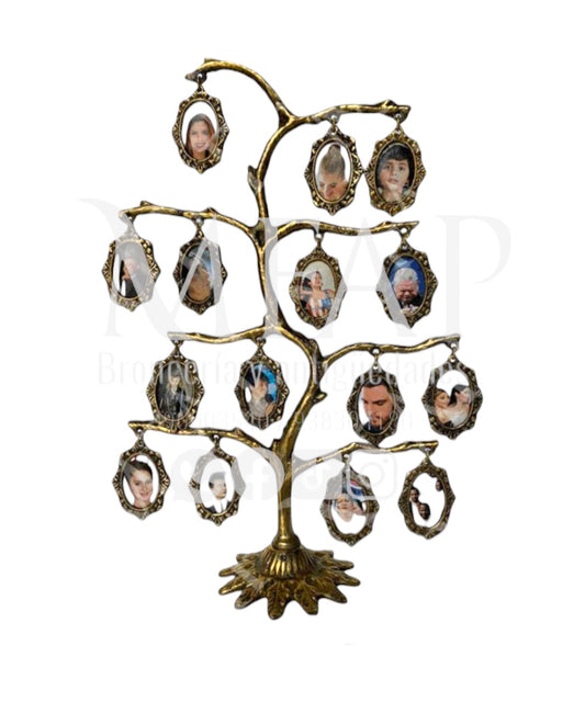 Árbol genealogico de 15 fotos en bronce fundido 30 cm - Ramas del destino