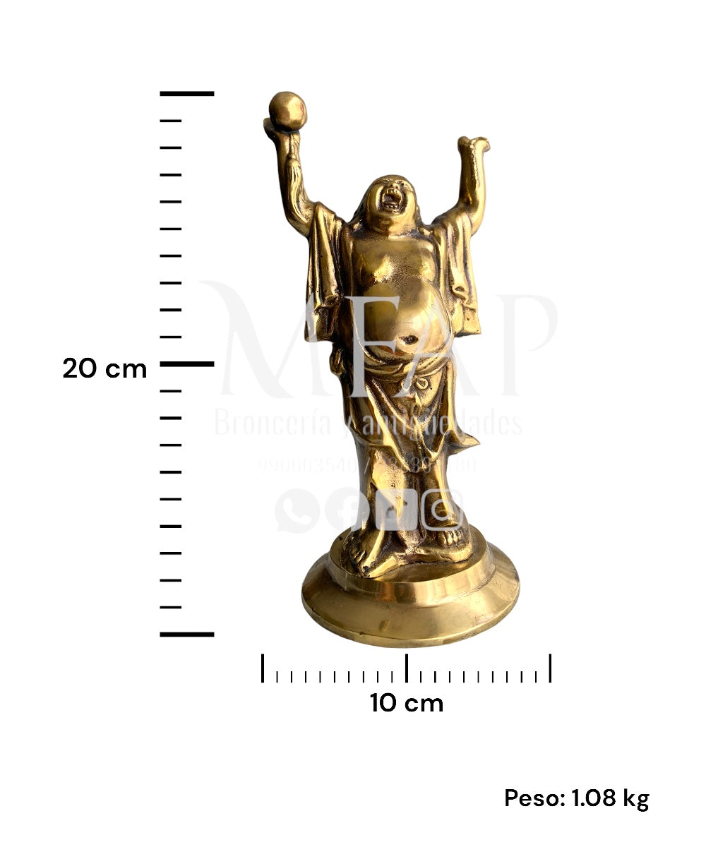 Buda en bronce fundido 20 cm - Estrella de la sabiduría