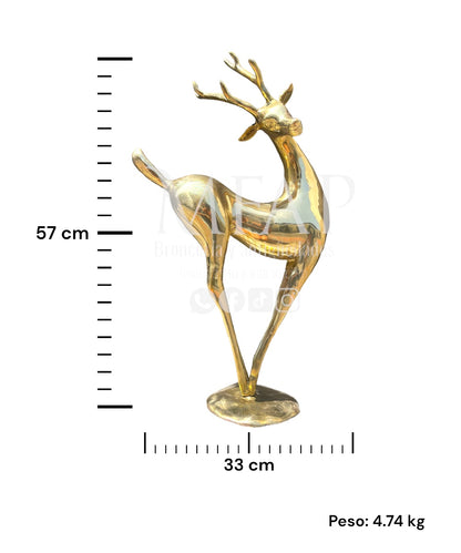 Venado de bronce fundido 57 cm - Noble silueta