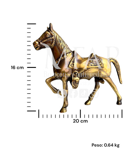 Caballo de bronce fundido 16 cm - Alma de jinete