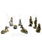 Nacimiento de 9 piezas pequeño en bronce fundido 4 cm - Luz de Belén