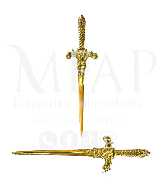 Daga ornamental  - espada en bronce 16 cm