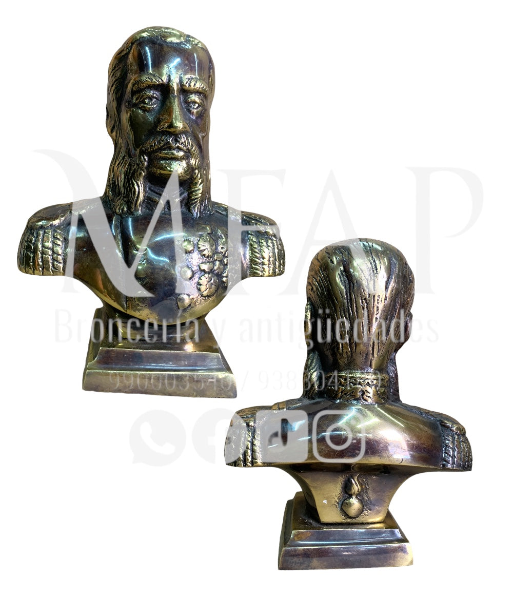 Andrés Avelino Cáceres - busto en bronce 16 cm