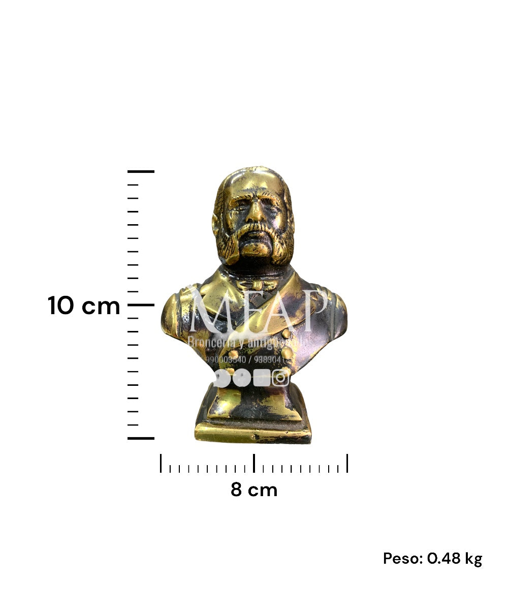 Busto en bronce fundido 10 cm - Miguel Grau pequeño