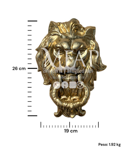 Aldaba de bronce fundido 26 cm - Rey del umbral