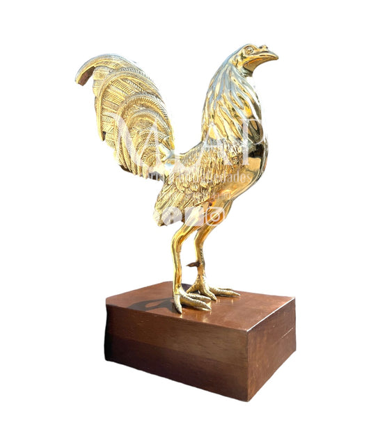 Piquero con base - gallo de bronce 50 cm