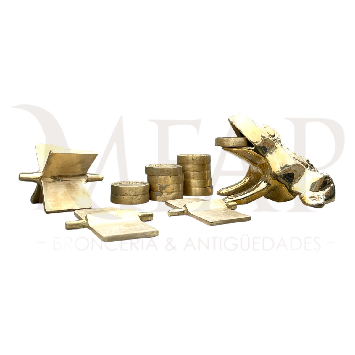 Juego de sapo de bronce 8.5 cm