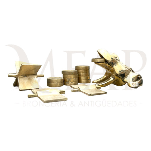 Juego de sapo de bronce 8.5 cm